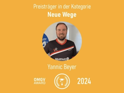 Yannic Beyer + GELDPILOT24 Gewinner des OMGV Makler Awards 2024